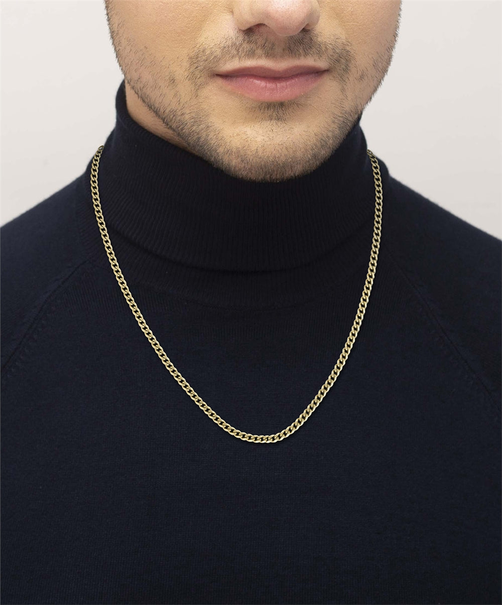 Boss Gold Curb Chain Necklace