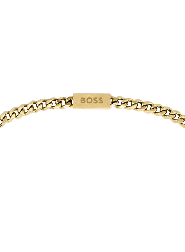 Boss Gold Curb Chain Necklace