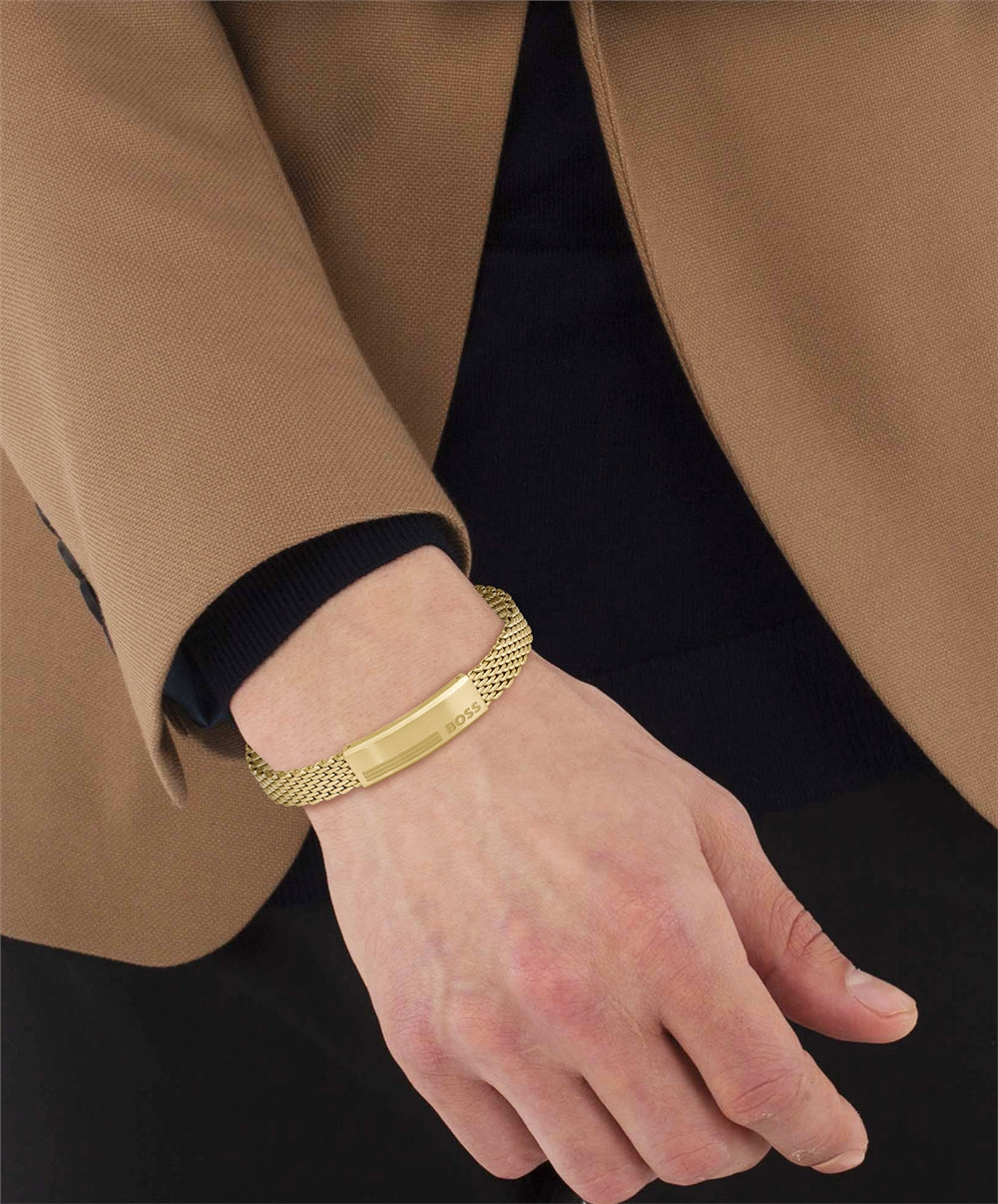 Boss Mesh Alen Gold Bracelet