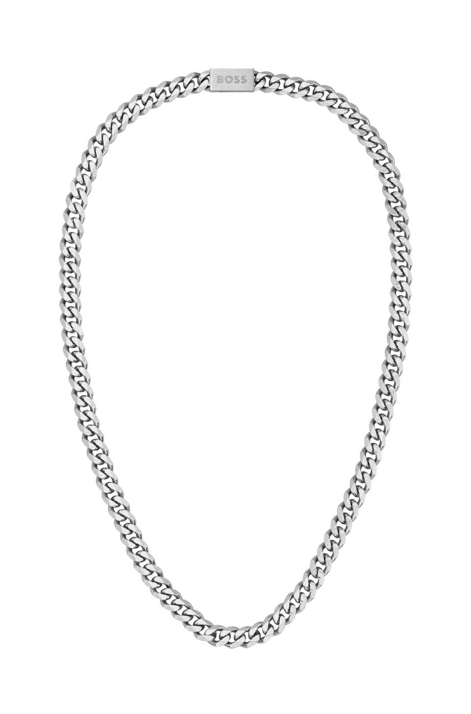 Boss Steel Curb Chain Link Necklace