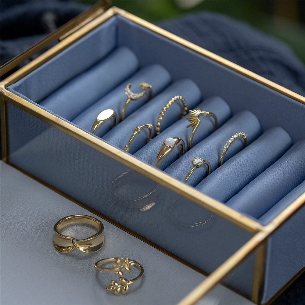 Seek + Find Grow Leaf Adjustable Gold Ring