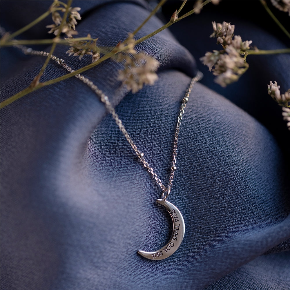 Seek + Find This Too Shall Pass Silver Necklace