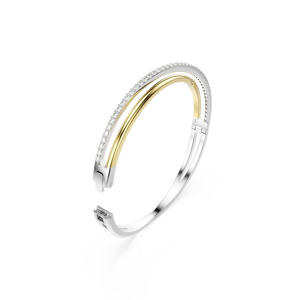 Swarovski Hyperbola Mixed Metal Round Crystal Bangle