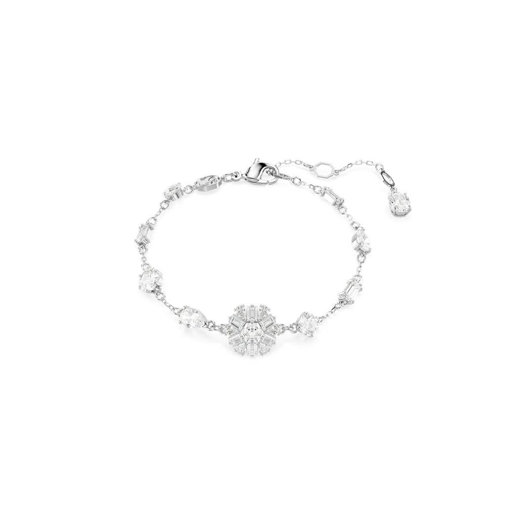Swarovski Idyllia Rhodium Plated Mixed Cuts Snowflake Bracelet