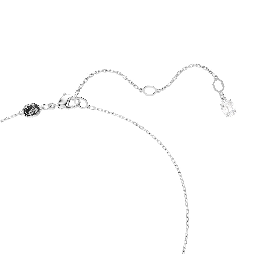 Swarovski Matrix Rhodium Plated Mixed Cuts Drop Pendant Necklace