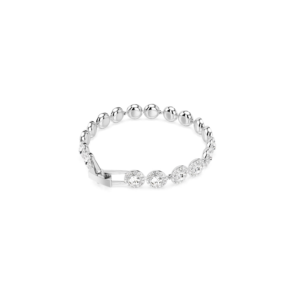 Swarovski Una Rhodium Plated Round Cut Bracelet