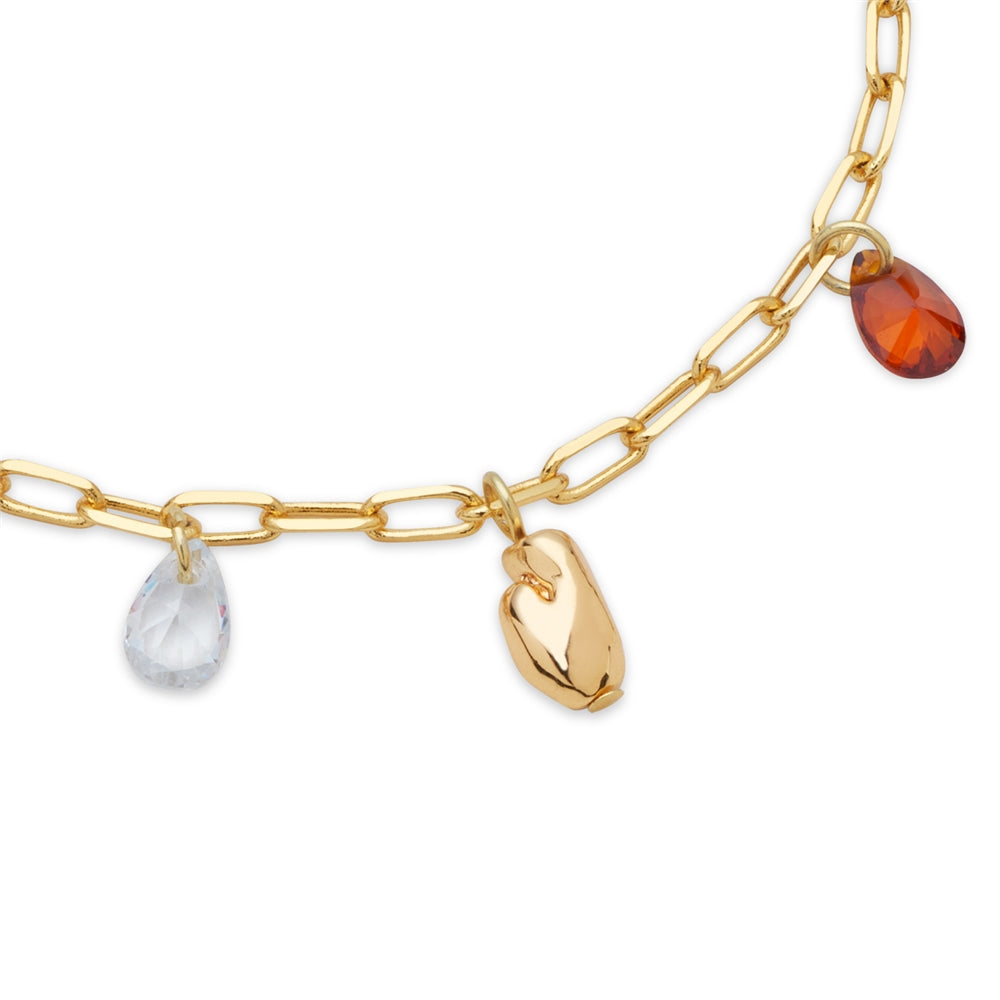 August Woods Gold Teardrop Charm Bracelet