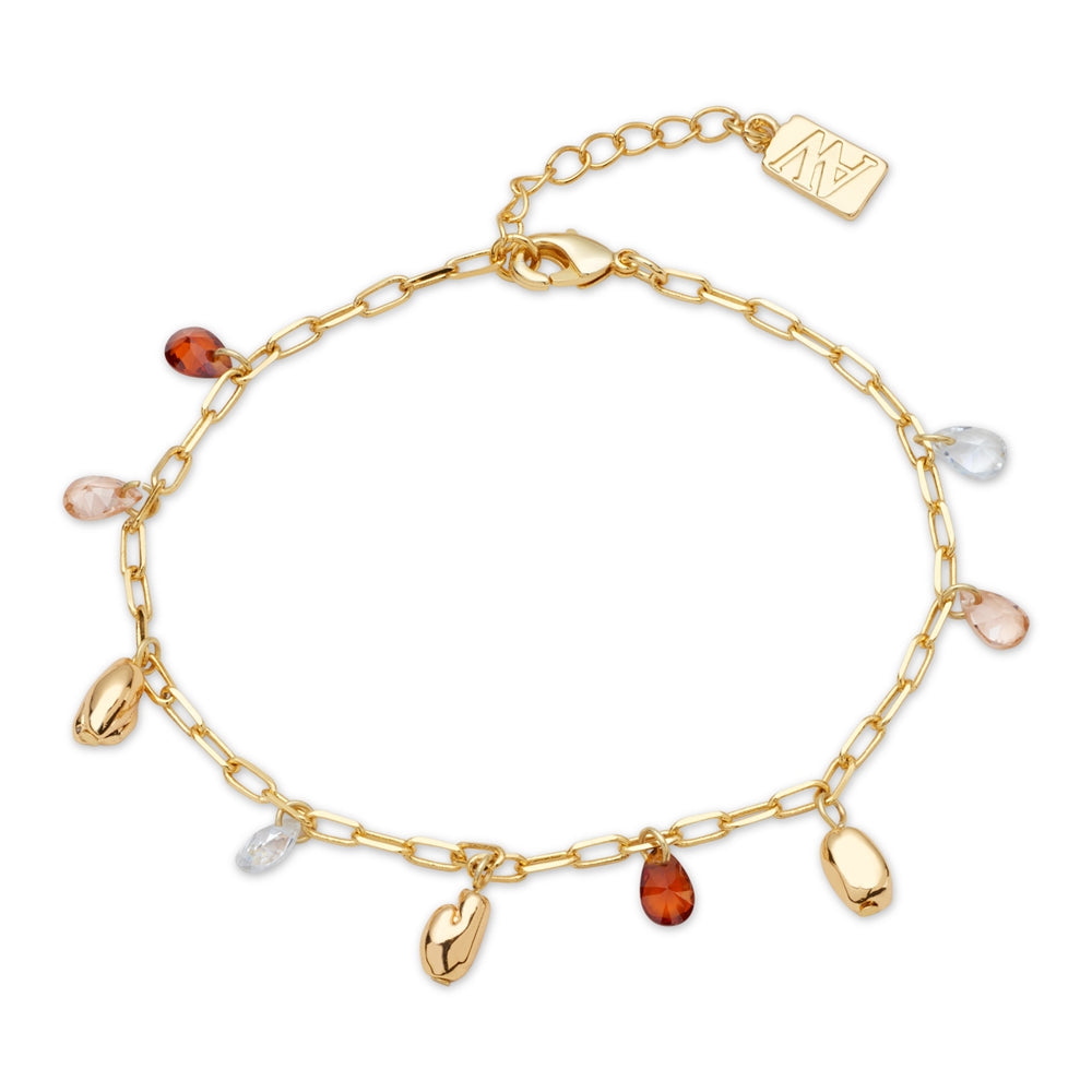 August Woods Gold Teardrop Charm Bracelet