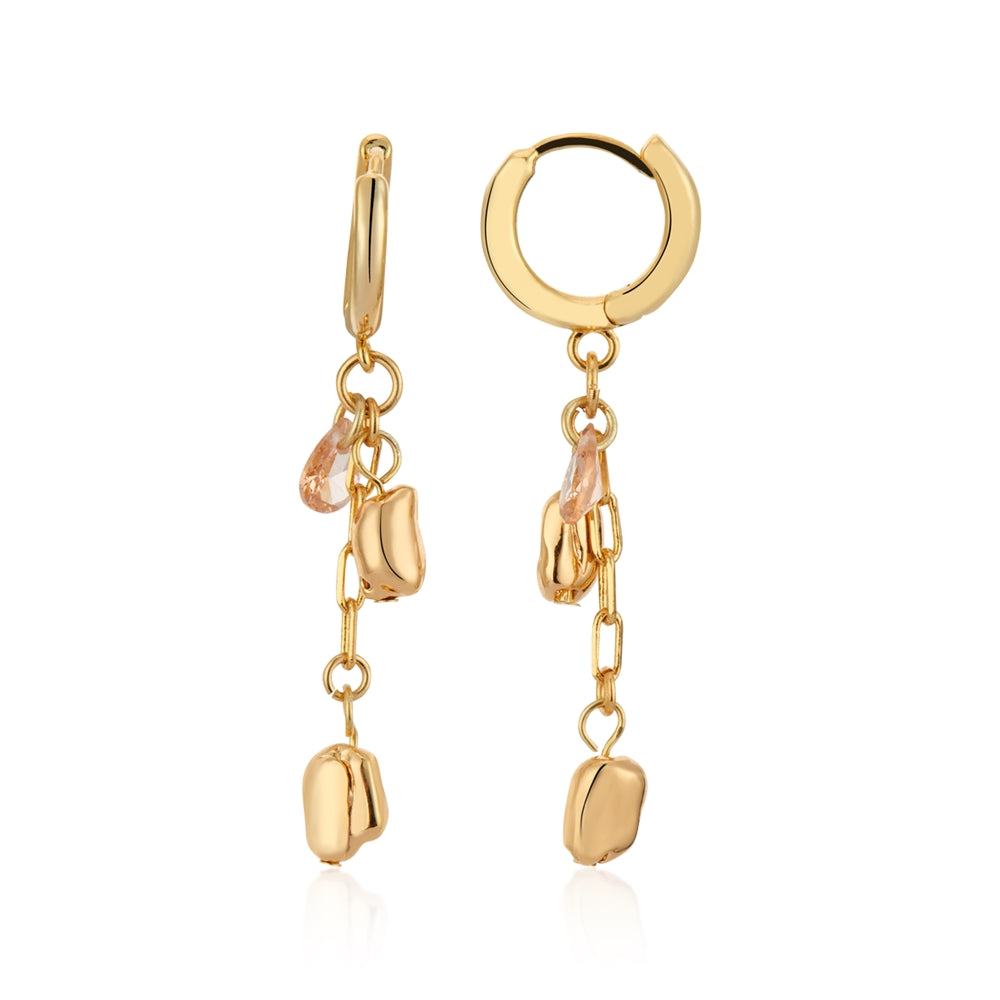 August Woods Gold Teardrop Charm Earrings