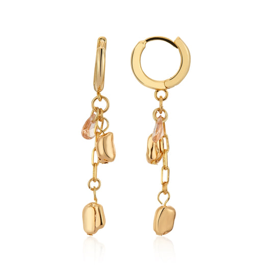 August Woods Gold Teardrop Charm Earrings