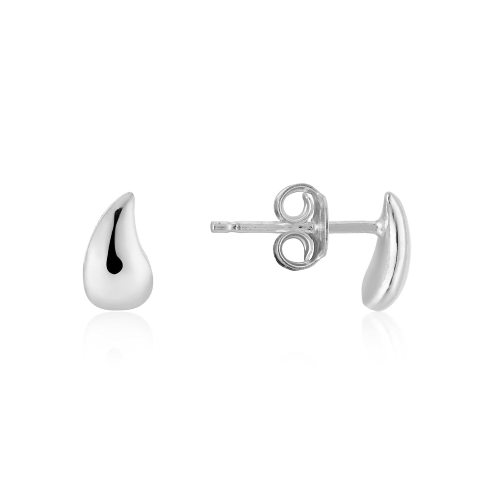 Argento Silver Teardrop Stud Earrings