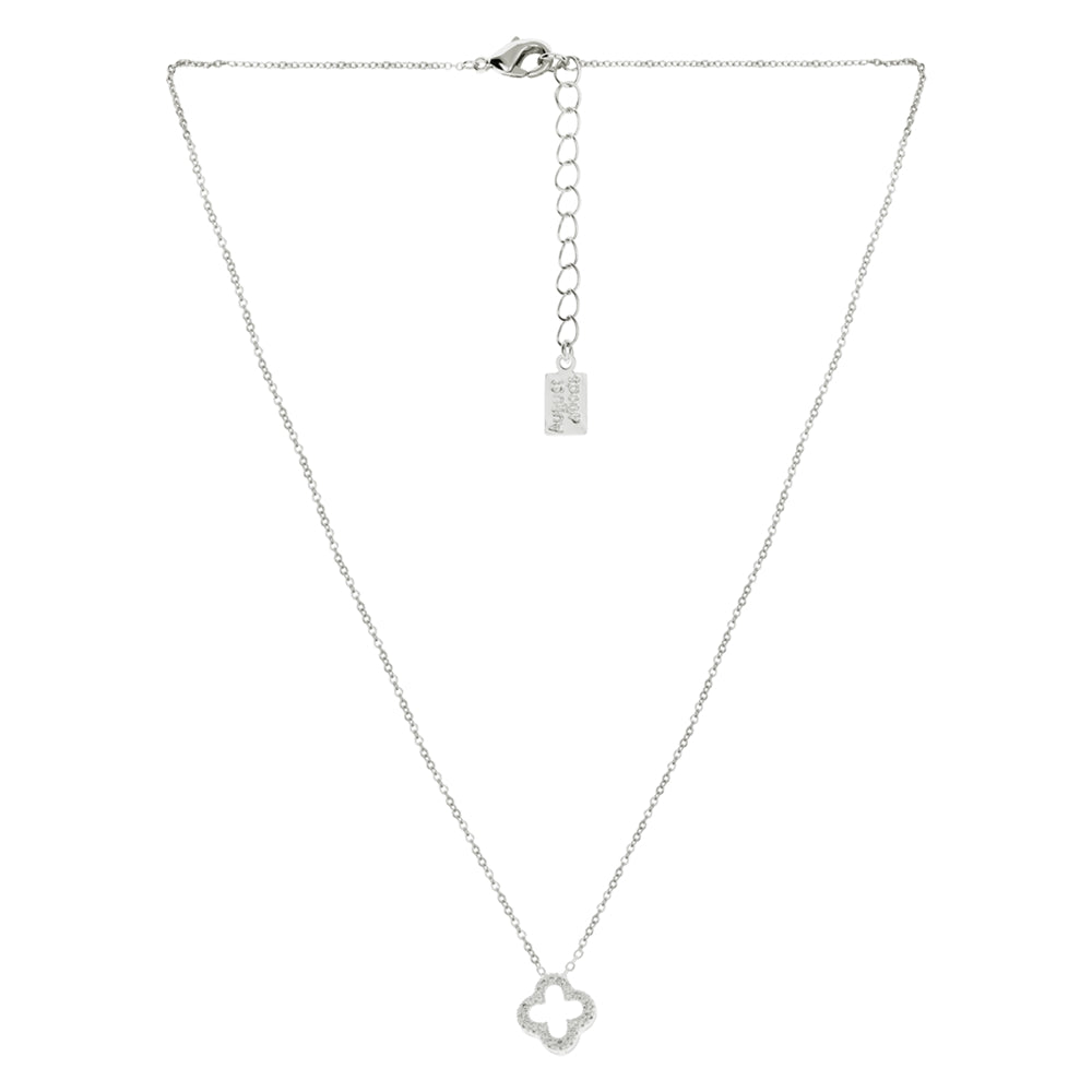 August Woods Silver Open Clover Necklace