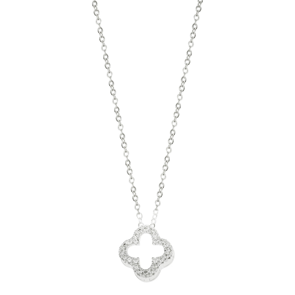 August Woods Silver Open Clover Necklace