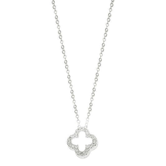 August Woods Silver Open Clover Necklace