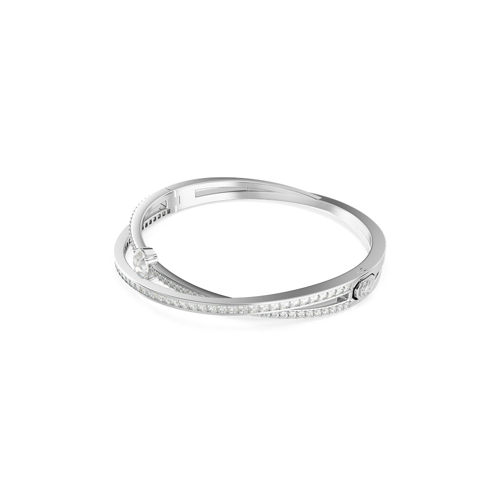 Swarovski Hyperbola Rhodium Plated Mixed Cuts Crystal Bangle
