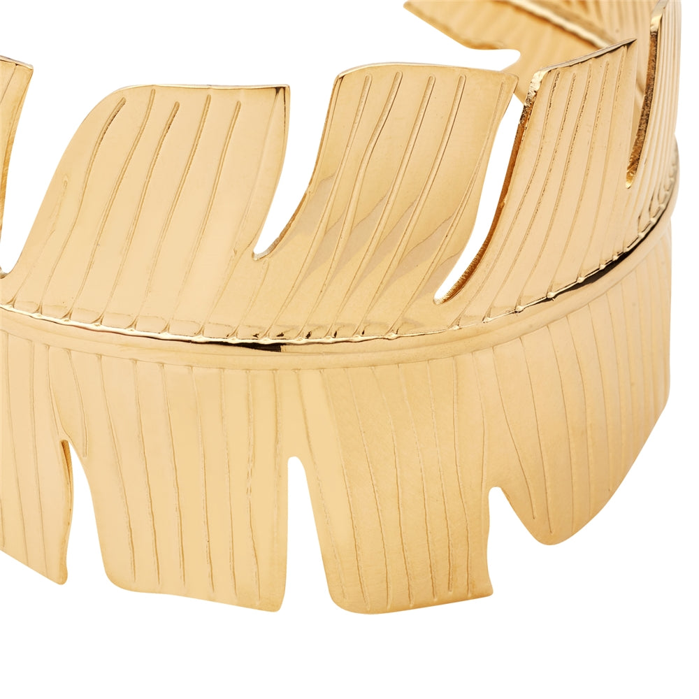 August Woods Gold Ginkgo Leaf Adjustable Bangle