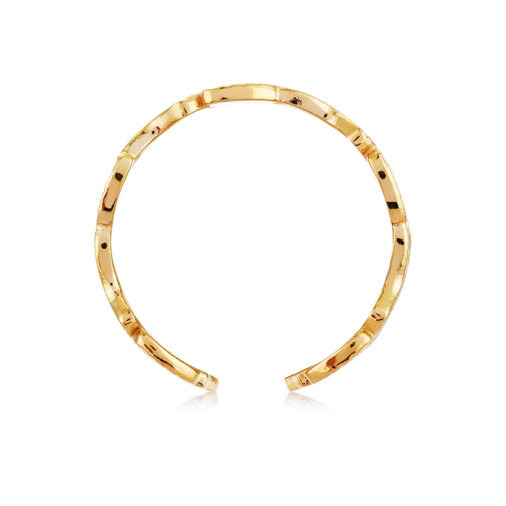 August Woods Gold Ginkgo Leaf Adjustable Ring