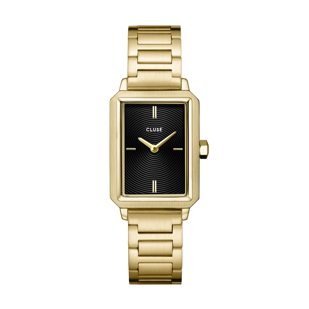 CLUSE Gold Fluette Steel Black Watch