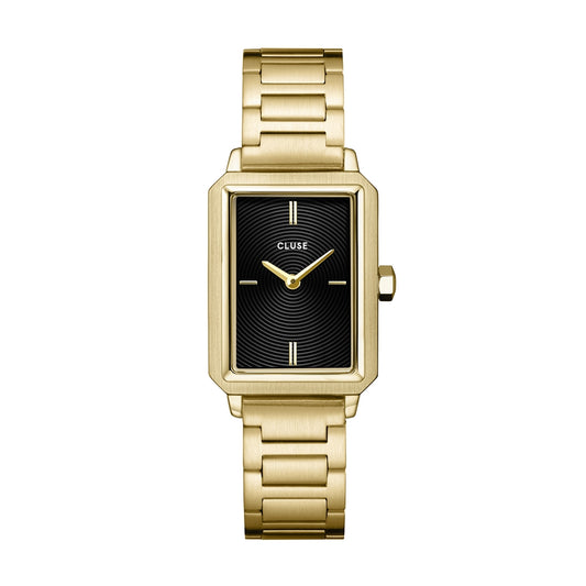 CLUSE Gold Fluette Steel Black Watch