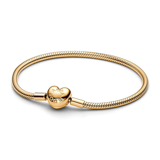 Pandora Gold Moments Heart Clasp Bracelet