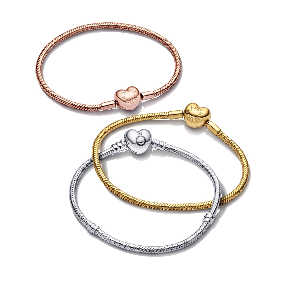 Pandora Rose Gold Moments Heart Clasp Bracelet