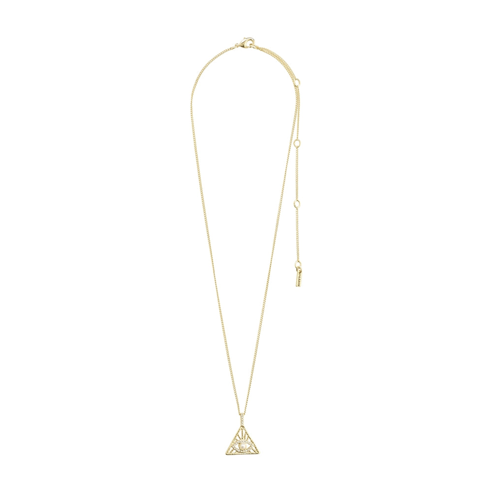 Pilgrim Gold Focus Eye Recycled Necklace