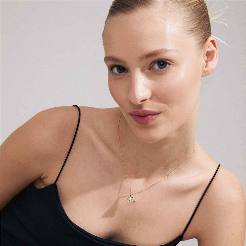 Pilgrim Gold Focus Eye Recycled Necklace