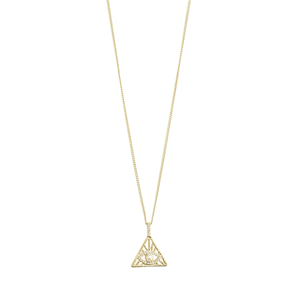 Pilgrim Gold Focus Eye Recycled Necklace