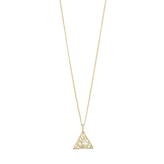 Pilgrim Gold Focus Eye Recycled Necklace
