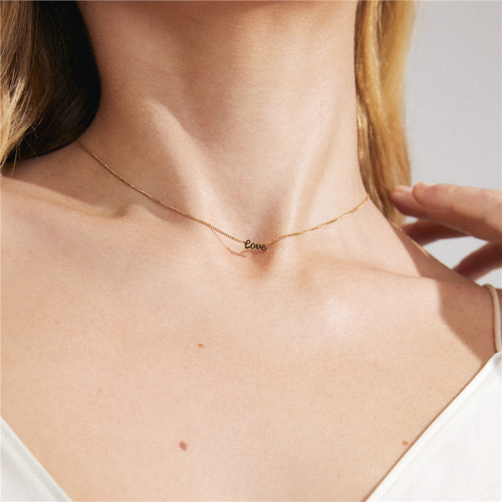 Pilgrim Gold Love Recycled Necklace
