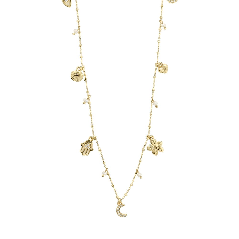 Pilgrim Gold Prucence Charms Necklace
