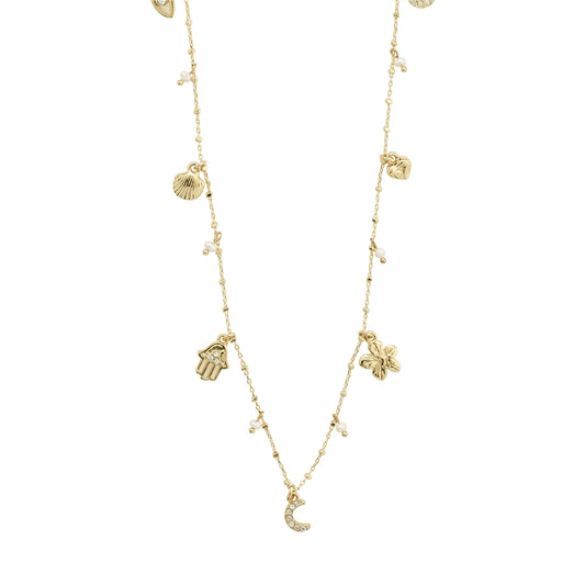Pilgrim Gold Prucence Charms Necklace