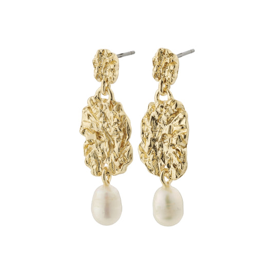 Pilgrim Gold True Hammer Pearl Earrings