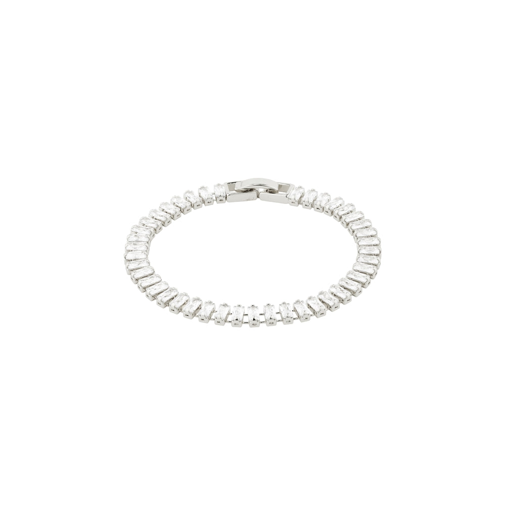 Pilgrim Silver Rue Baguette Crystal Bracelet