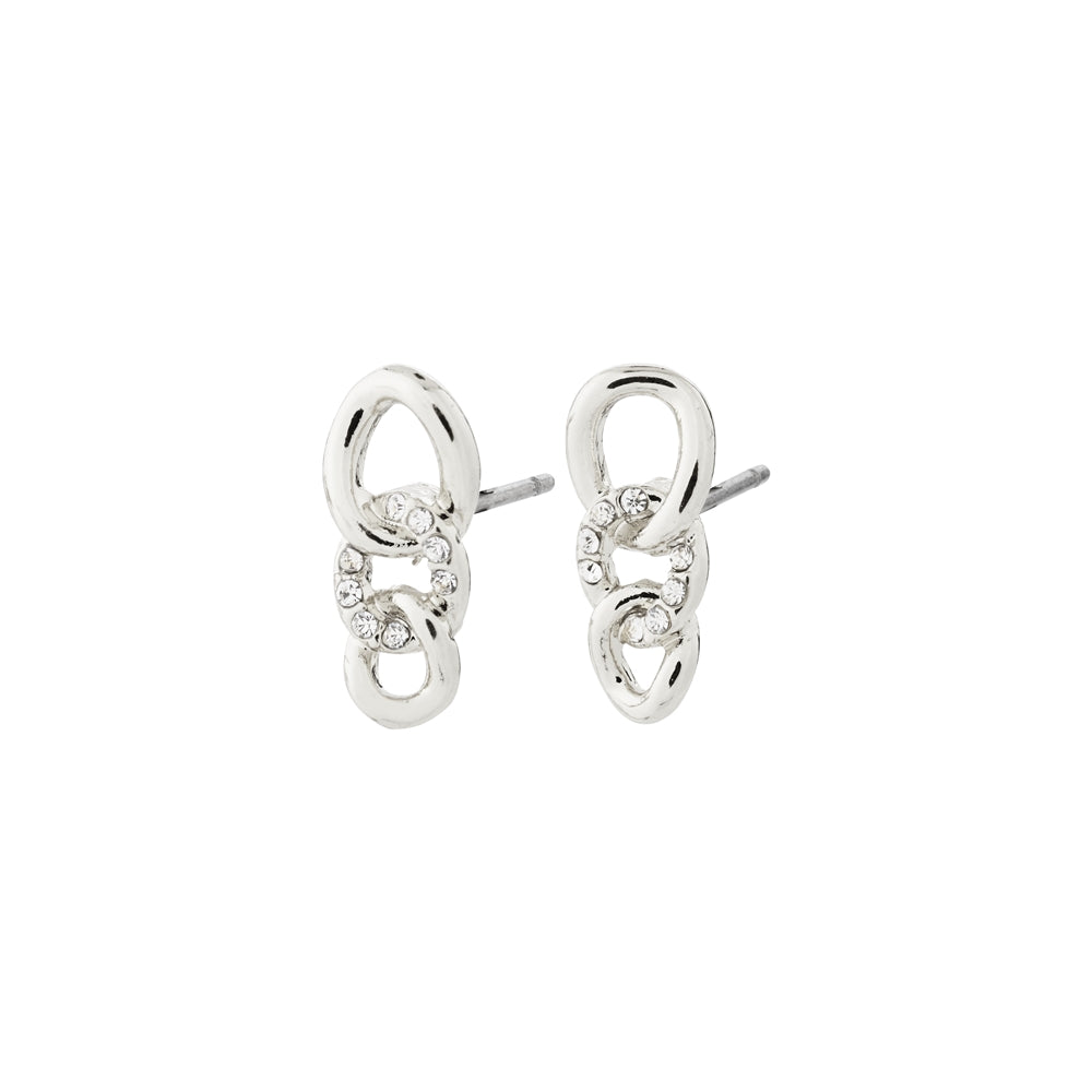 Pilgrim Silver Wrenley Links Stud Earrings
