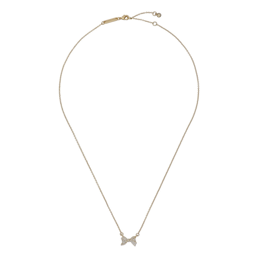 Ted Baker Gold Barsie Crystal Bow Necklace
