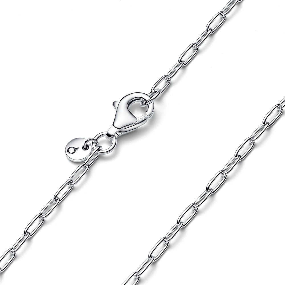 Pandora Silver Elongated Link Chain Necklace