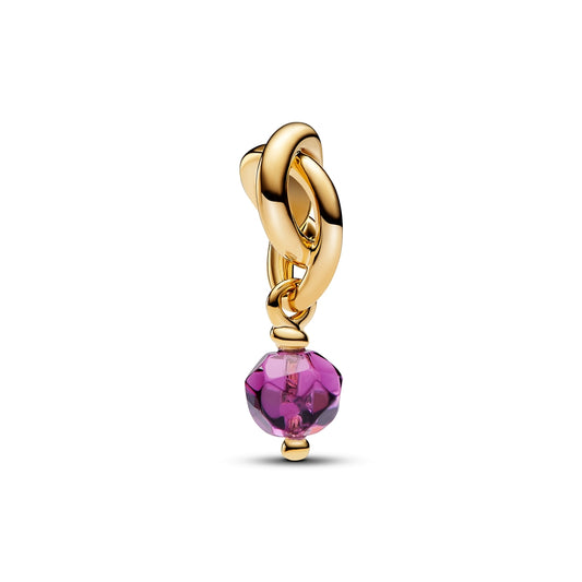 Pandora Gold February Eternity Circle Dangle Charm