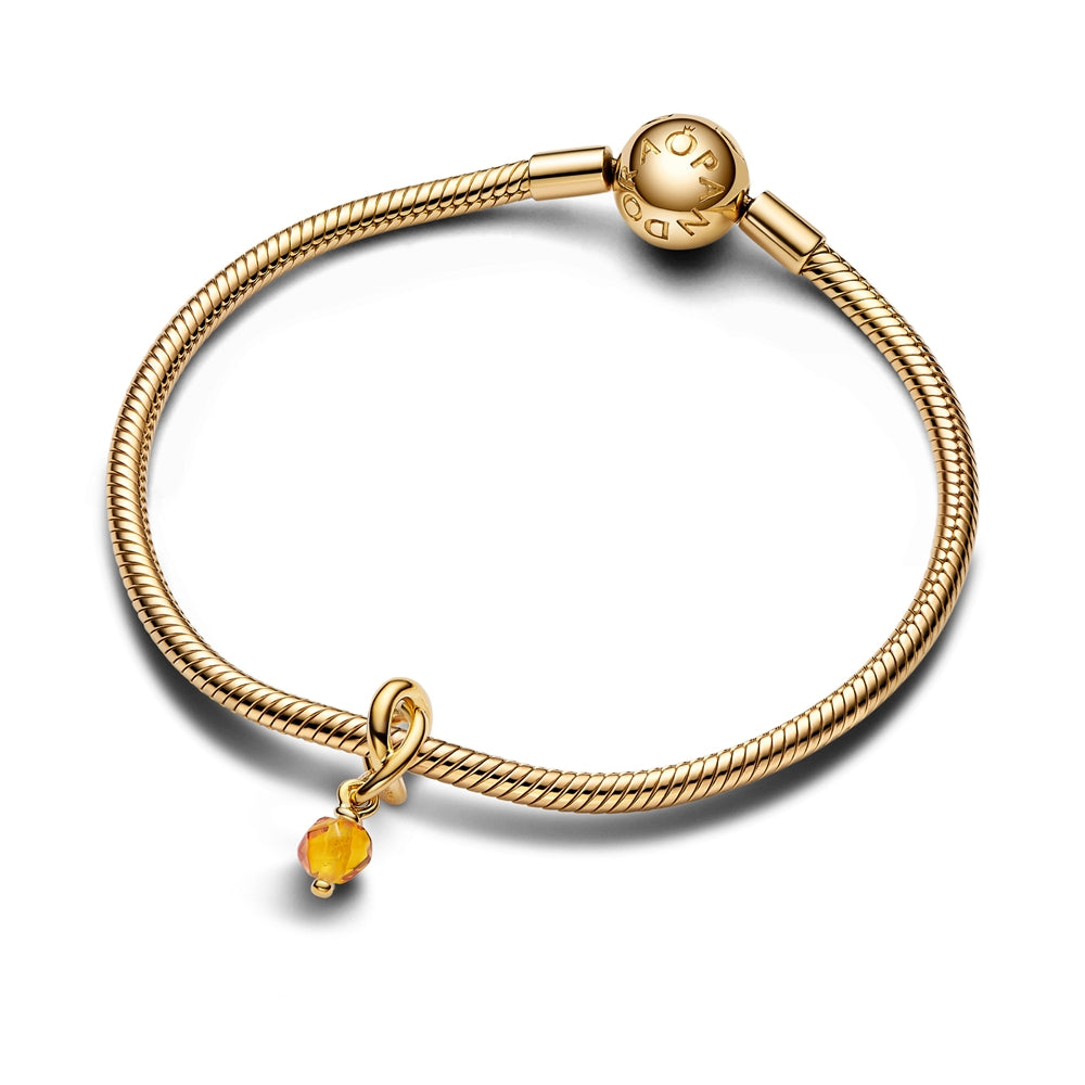 Pandora Gold November Eternity Circle Dangle Charm