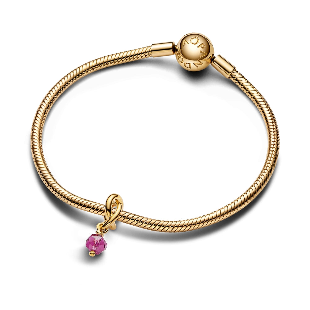 Pandora Gold October Eternity Circle Dangle Charm