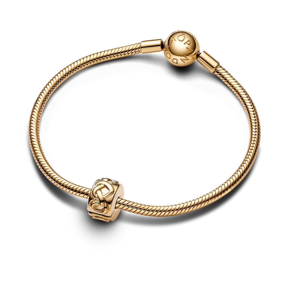 Pandora Gold Knotted Hearts Clip Charm