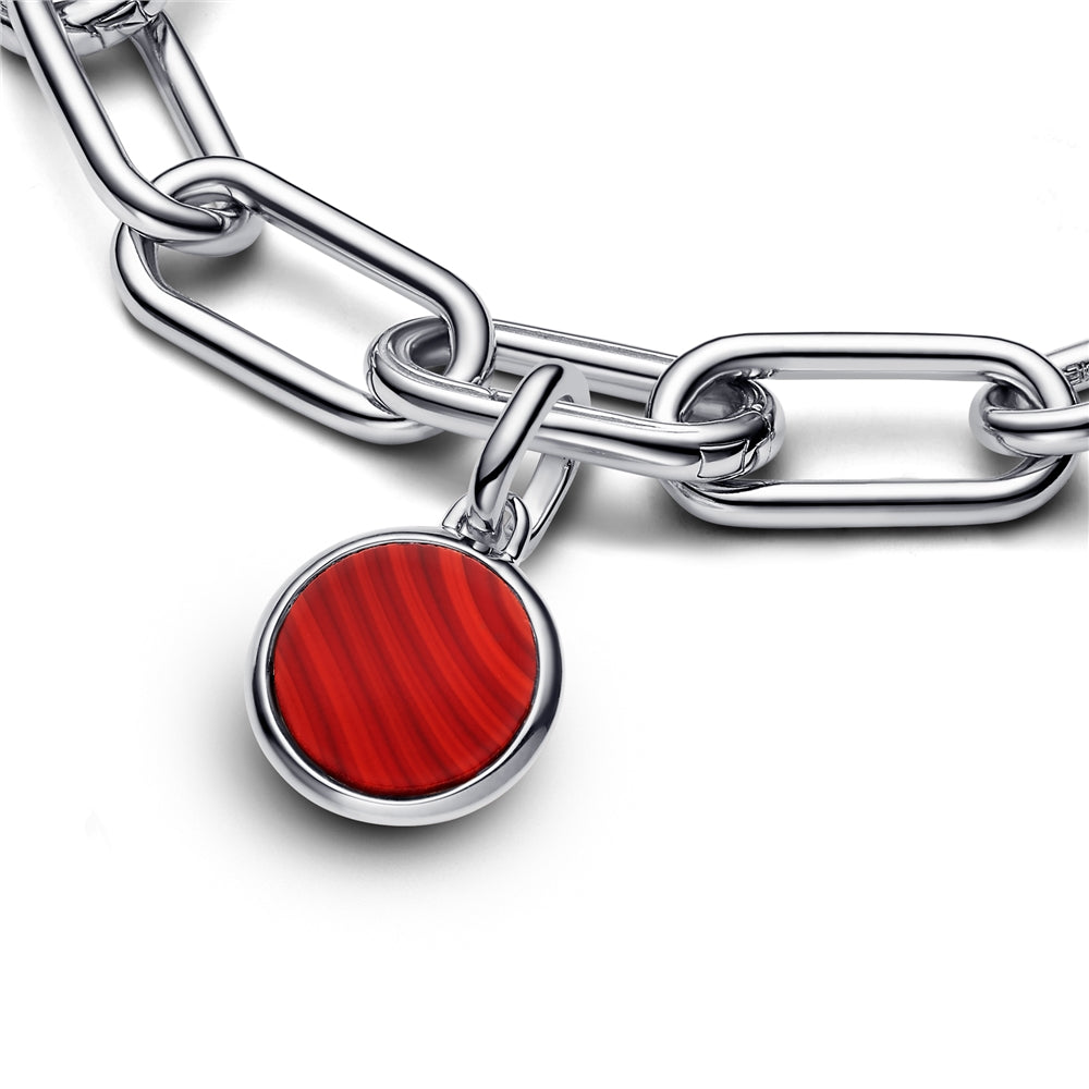 Pandora Red Murano Glass Engravable Mini Medallion Charm