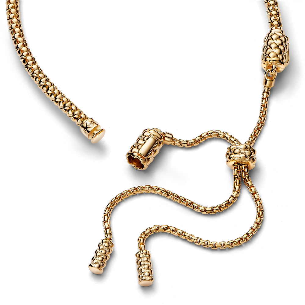 Pandora Gold Studded Chain Slider Bracelet