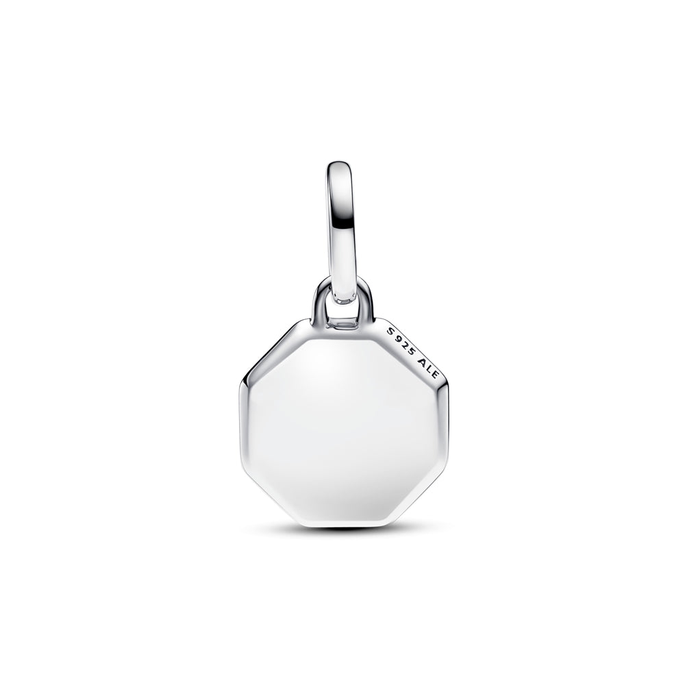 Pandora Turquoise-coloured Engravable Mini Medallion Charm