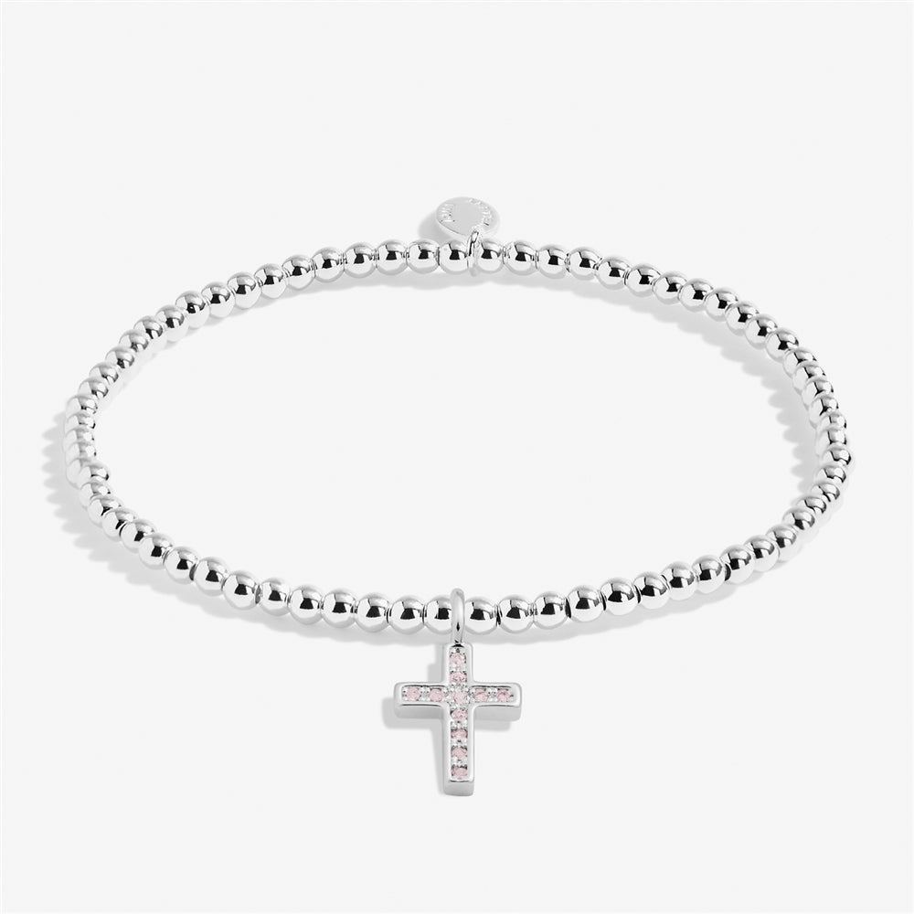 Joma A Little Faith Silver Cross Children's Bracelet