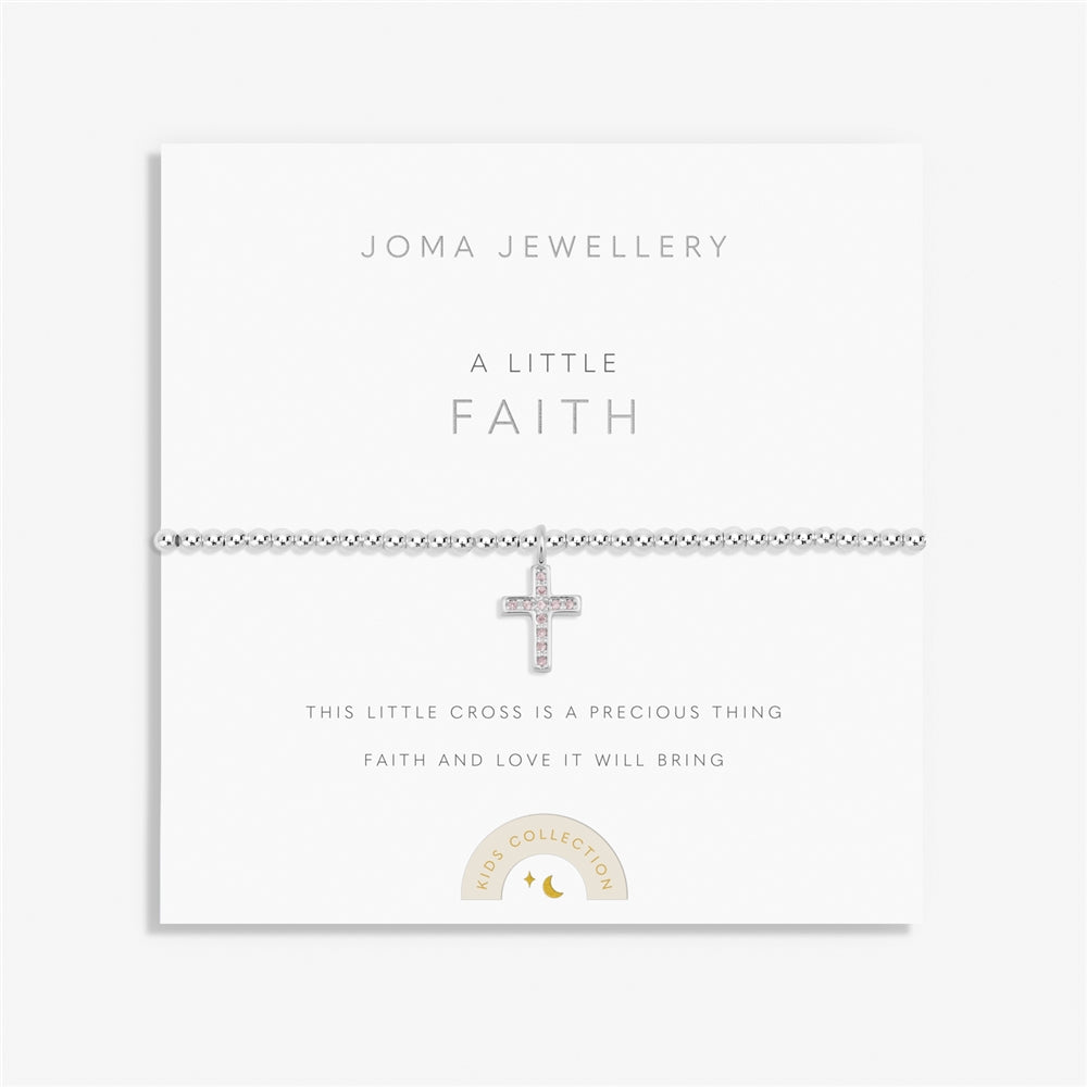 Joma A Little Faith Silver Cross Children's Bracelet