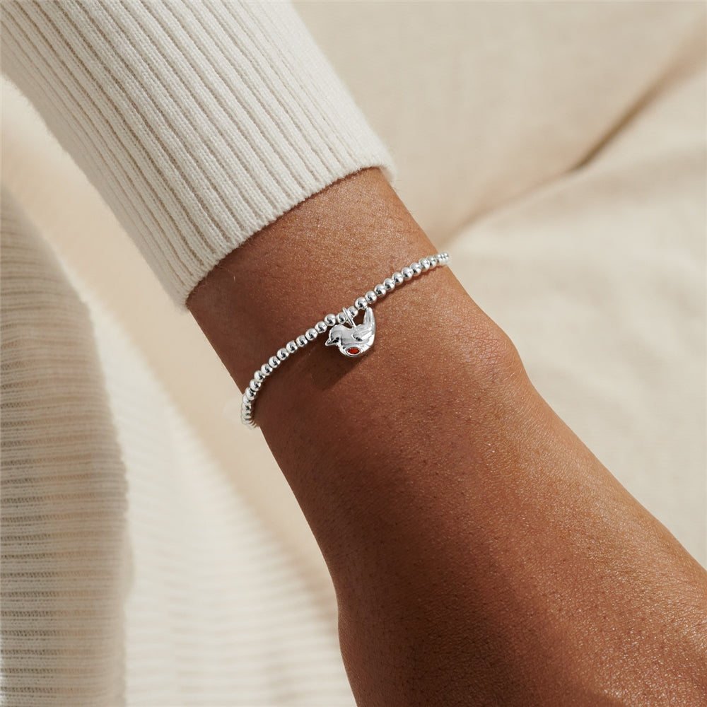 Joma Boxed Christmas Cracker Red Robin Bracelet