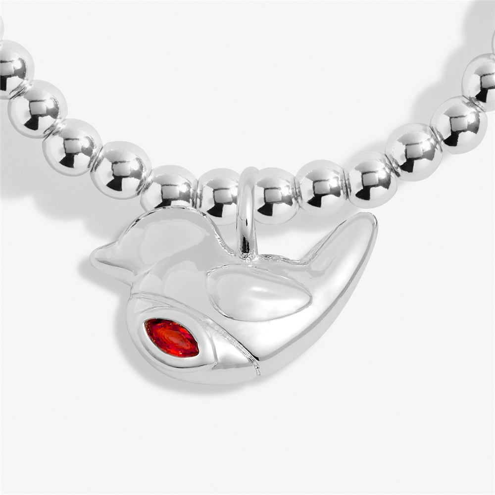 Joma Boxed Christmas Cracker Red Robin Bracelet