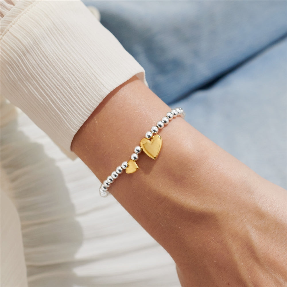 Joma Boxed Gold Mix Friendship Hearts Bracelet