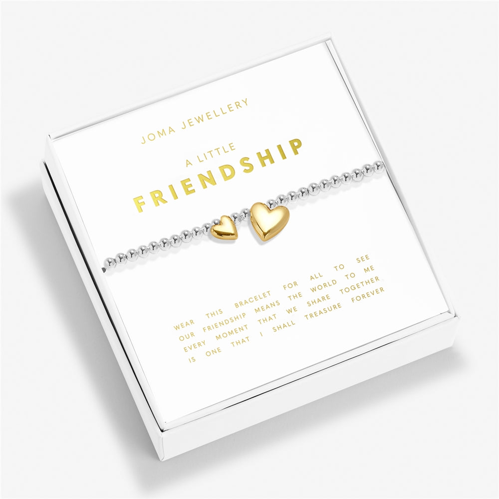 Joma Boxed Gold Mix Friendship Hearts Bracelet